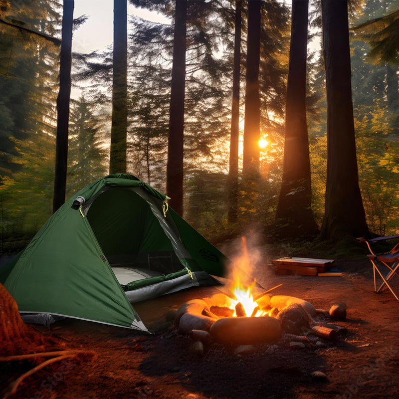 camppal 1 Person Tent for Camping Hiking Mountain Hunting Backpacking Tents 4 Season Resistance to Windproof Rainproof and Waterproof - Image 2